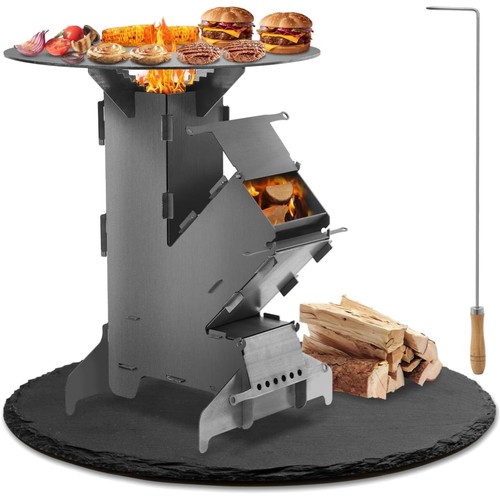 Raketenofen mit grillplatte - mit,
